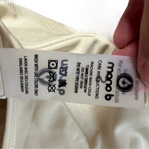 MONO B Zip Front Bra Top, Size Small - Picture 9 of 9